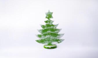 hölzern Weihnachten Baum. Weihnachten oder Neu Jahr minimal Konzept. foto