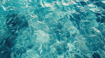 ai generiert Freude im das texturiert Oberfläche von transparent Meer Wasser, am Leben mit Wellen und spielerisch Spritzer. ai generiert foto