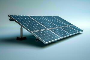 ai generiert verlängerbar Energie Konzept Photovoltaik Solar- Tafel, isoliert mit deutlich Schatten foto
