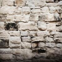 ai generiert historisch Charme strahlt aus von ein schön konserviert Weiß Stein Mauer zum Sozial Medien Post Größe foto