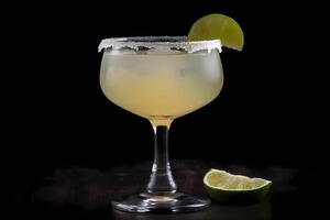 ai generiert Margarita - - entstanden im Mexiko, gemacht mit Tequila, Limette Saft, und Cointreau oder verdreifachen sek foto