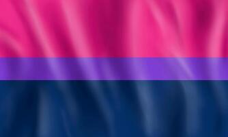 Illustration von bisexuell Flagge fliegend. Paar Liebe Konzept. foto