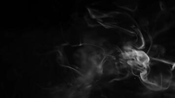 Weiß Rauch, Dampf , Nebel Wolke auf schwarz Hintergrund zum mit im Komposition und Overlay foto