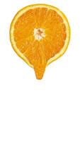 Vertikale Scheibe von Orange mit ein fallen foto