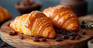 ai generiert frisch gebacken Französisch Pariser Croissants auf Weiß isoliert Hintergrund - - ai generiert Bild foto