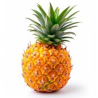 ai generiert reif frisch Ananas, Diät Frucht, isoliert Weiß Hintergrund - - ai generiert Bild foto