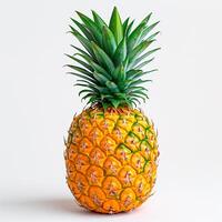 ai generiert reif frisch Ananas, Diät Frucht, isoliert Weiß Hintergrund - - ai generiert Bild foto