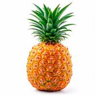 ai generiert reif frisch Ananas, Diät Frucht, isoliert Weiß Hintergrund - - ai generiert Bild foto