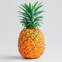 ai generiert reif frisch Ananas, Diät Frucht, isoliert Weiß Hintergrund - - ai generiert Bild foto