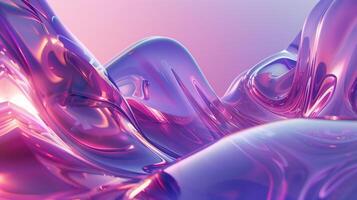 ai generiert ein lila abstrakt Hintergrund erstellt mit lila Glas. ein lila und Blau Flüssigkeit Oberfläche auf ein eben Oberfläche, im das Stil von vray Verfolgung, dynamisch Energie Fluss. foto
