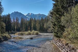 Berg Fluss auf das Rand zwischen Polen und Slowakei foto