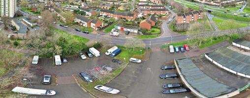 hoch Winkel Panorama- Aussicht von Stevenage Stadt von England großartig Großbritannien. feb 23., 2023 foto