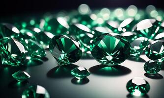 ai generiert Diamant , weiß, blau, rot, grün, gelb Diamanten Schmuck Design , Luxus Diamanten Hintergrund, Saphir Edelstein, Makro Diamanten foto