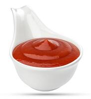 Ketchup isoliert auf Weiß foto