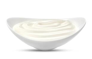 griechisch Joghurt isoliert auf Weiß foto