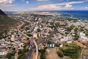 Antenne Aussicht von das Stadt von Port Louis, Mauritius, Afrika foto