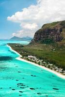 ein Vogel Auge Aussicht von le Mourne brabanter auf das Insel von Mauritius foto