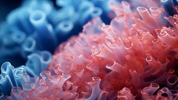 ai generiert Koralle Riff Textur Hintergrund höchst detailliert. abstrakt Marine Ökosystem. foto