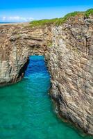 berühmt Spanisch Ziel, Kathedralen Strand playa de las Kathedralen auf atlantisch Ozean foto