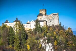 Schloss auf das See im niedzica, Polen foto