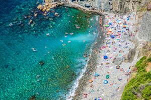 riomaggiore Küste, cinque Erde, Italien foto