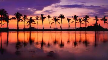Transport du selber zu ein tropisch Paradies mit diese zauberhaft vecteezy Bild von Kokosnuss Bäume schwankend im das Brise foto