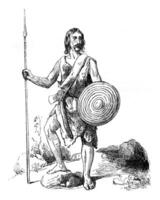 Bretonisch Krieger, Jahrgang Gravur. foto