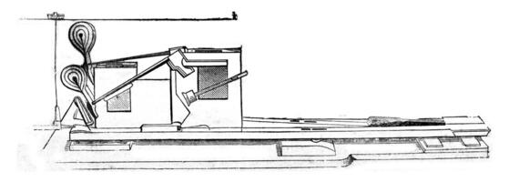Detail von das Mechanik von das Klavier, Jahrgang Gravur. foto