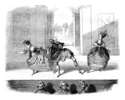 Szene von ein Ballett von jason und Medea, Jahrgang Gravur. foto
