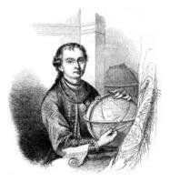 Peter anich, Tiroler Bauer wurden Astronom, Jahrgang Gravur. foto