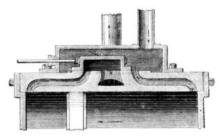 Schublade zweite Position, Jahrgang Gravur. foto