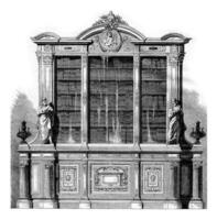 Welt Messe 1867. Bibliothek Birne, Herren. Mazaroz und Ribaillier, Jahrgang Gravur. foto