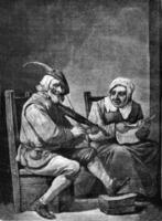 Jalousie Museum malen. Duo durch teniers das jünger, Jahrgang Gravur. foto