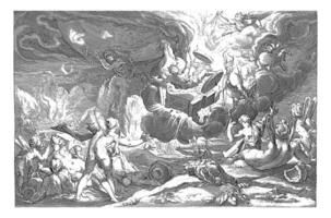 fallen von Phaethon, Jahrgang Illustration. foto