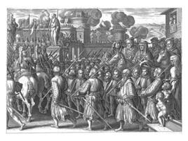 Eintrag von cosimo ich in Rom im 1569, Jahrgang Illustration. foto