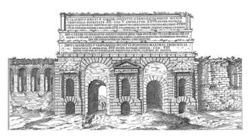 porta maggiore im Rom, Jahrgang Illustration. foto