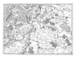 Karte von Limburg, Jahrgang Illustration. foto