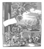 Schlacht von Saragossa, 1710, Jahrgang Illustration. foto