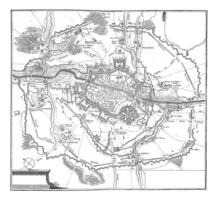 Karte von das Belagerung von Turnier, Jahrgang Illustration. foto