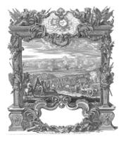 Erfassung von Landauer, 1704, Jahrgang Illustration. foto