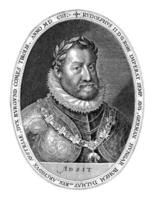 Porträt von das Kaiser Rudolf ii, 1603, Jahrgang Illustration. foto