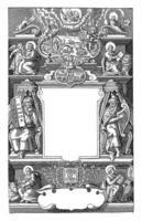 architektonisch Mauer mit verschiedene biblisch Szenen, Jaspar de Isaak, 1631 foto