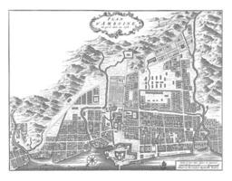 Karte von das Stadt von Amboina foto