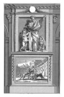 Heilige Ignatius von Antiochia, apostolisch Vater, jan luyken, nach jan goeree, 1698 foto