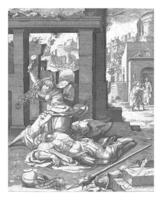 jael und Sisera, anonym, nach jan Saenredam, nach lucas van leyden, 1606 - - 1652 foto