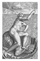 Wasser Nymphe Galatea, Philips Galle, 1587 foto