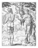 Adam und Vorabend, dirck volckertsz. coornhert, nach maarten van heemskerck, 1551 foto