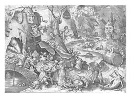 Völlerei, Pieter van der heyden, nach Pieter Bruegel foto