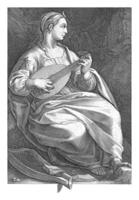 Terpsichore, Hendrik Goltzius, 1592 foto