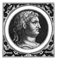 Porträt von Kaiser Nero auf Medaillon foto
